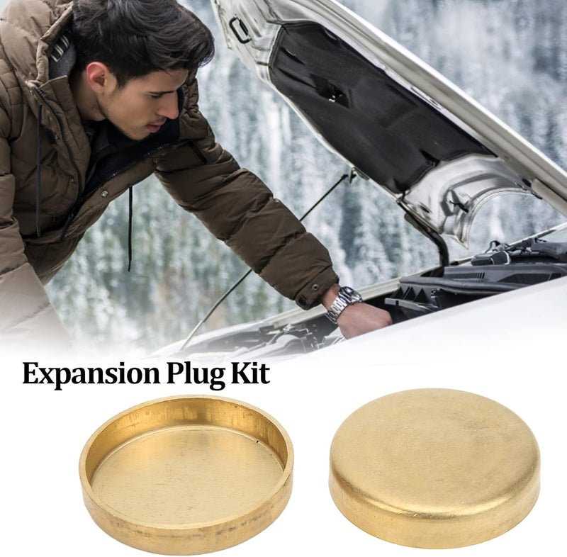 Camrusic Engine Freeze Plug Kit Brass Freeze Frost Expansion Plug Parts MPE-100BR Compatible with Chevy Small Block 283ci 305ci 327ci 350ci 1957-1997 - Image 3